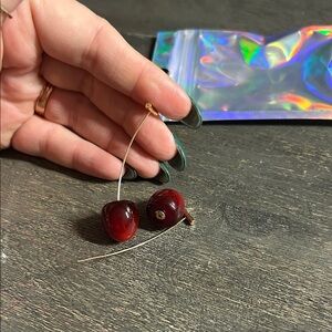Cherry‎ Red Earrings